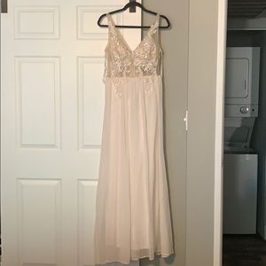 Soieblu Cream Floor Length Gown